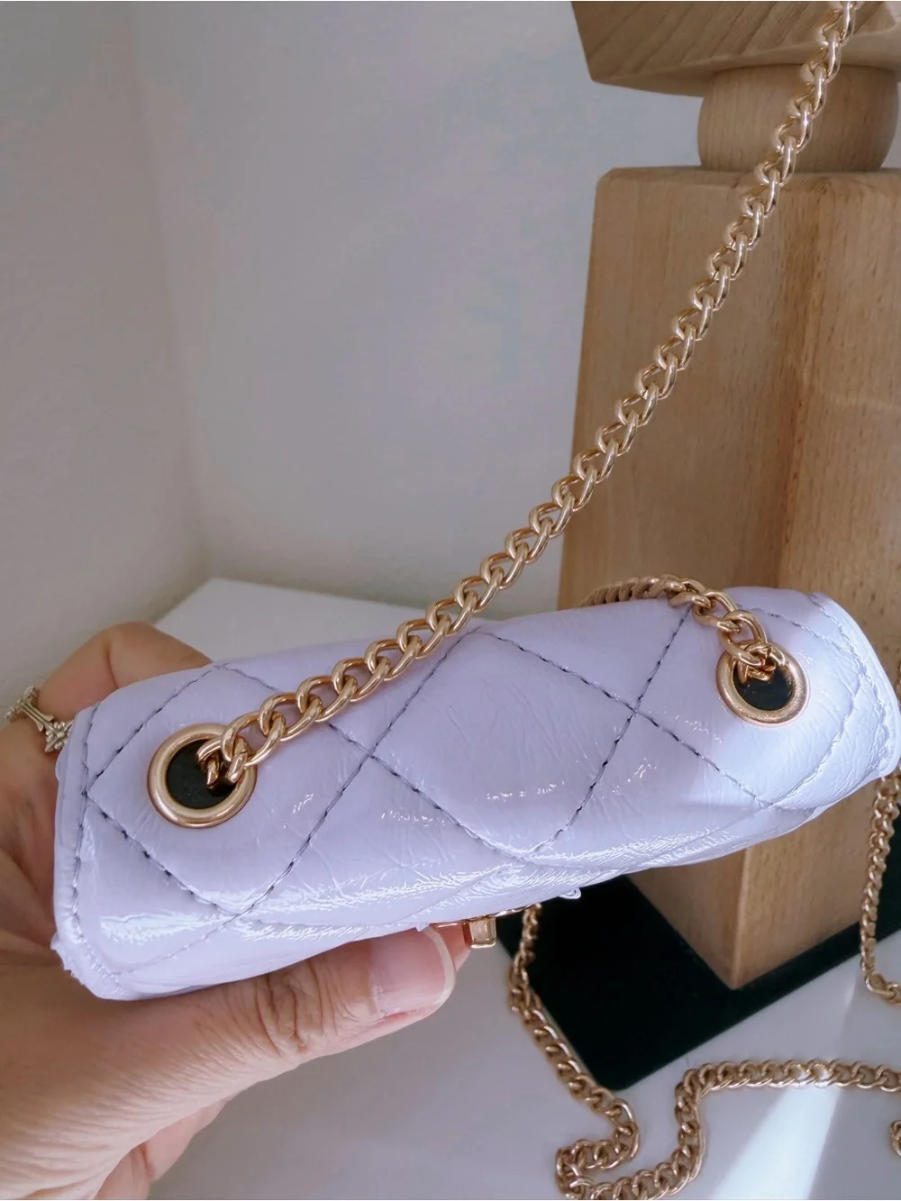 Lavender Quilted Mini Crossbody Card Holder 💜